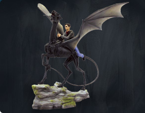 Harry Potter auf Thestral - Statue