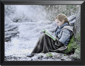 Hermine lesend - Harry Potter Wandbild